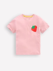 Boden Pink Short Sleeve Printed T-Shirt - Image 1 of 3