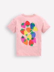 Boden Pink Short Sleeve Printed T-Shirt - Image 2 of 3