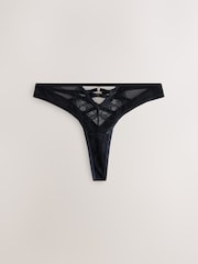 Pink/Black Lace Strappy Thongs 2 Pack - Image 6 of 8