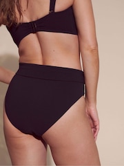 JD Williams Black Anthology Ribbed Fold Bikini Briefs - Image 2 of 4