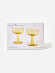 Oliver Bonas Set of 2 Yellow Mari Wine Glasses - Image 5 of 5