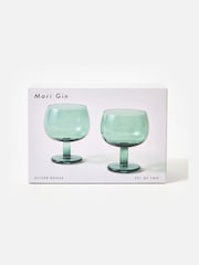 Oliver Bonas Set of 2 Green Mari Wine Glasses - Image 5 of 5