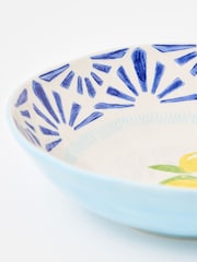 Oliver Bonas Blue Lemon Ceramic Pasta Bowl - Image 5 of 5