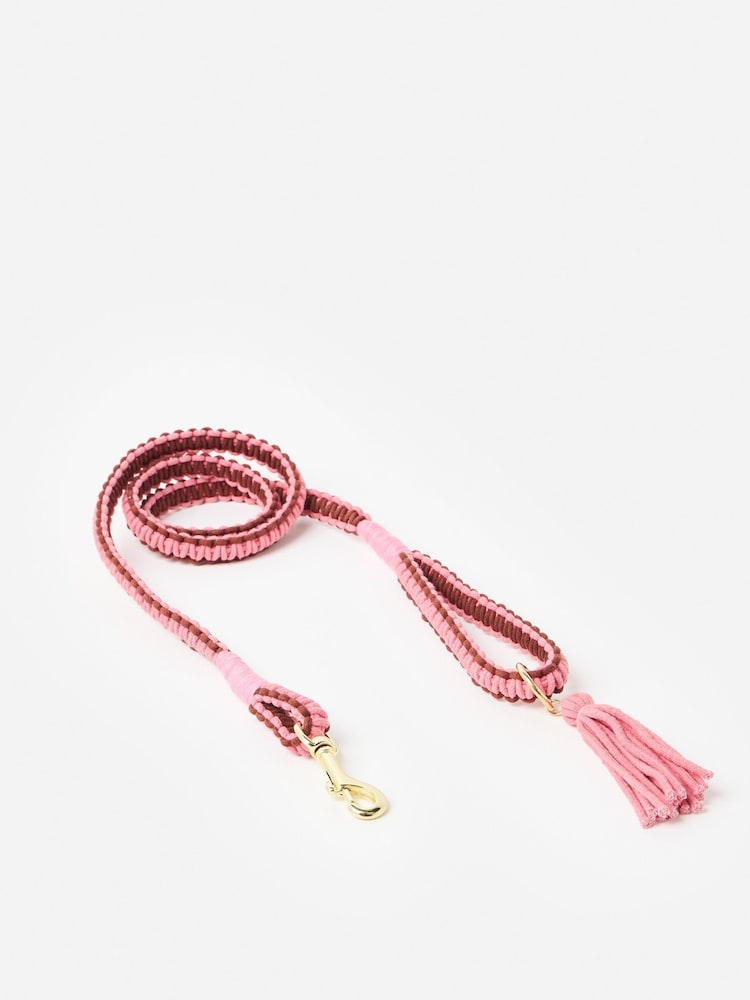 Oliver Bonas Pink & Burgundy Macramé Pet Lead - Image 2 of 4