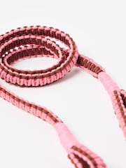 Oliver Bonas Pink & Burgundy Macramé Pet Lead - Image 4 of 4