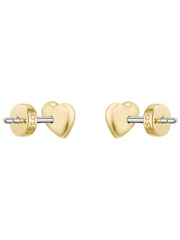 BOSS Gold Tone Honey Heart IP Earrings - Image 4 of 4
