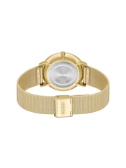 HUGO Gold Tone Style Light Pvd Mesh Bracelet Watch - Image 4 of 5