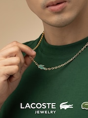 Lacoste Gold Tone Arthor IP Link Necklace - Image 7 of 7