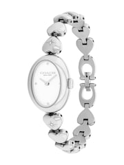 COACH Silver Tone Sammy Stainless Steel  Heart Bracelet Watch - Image 1 of 4