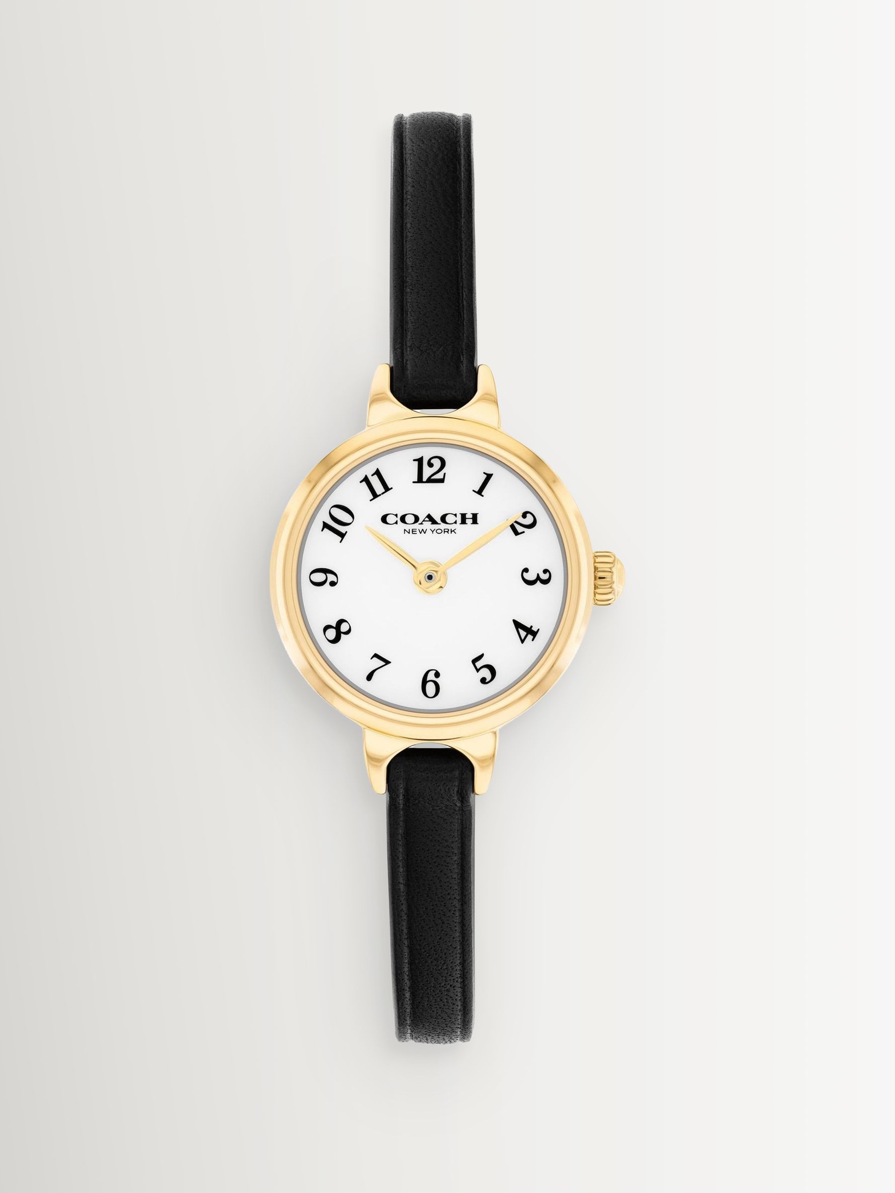 Coach Women's Black Iris Leather Strap Watch - Image 1