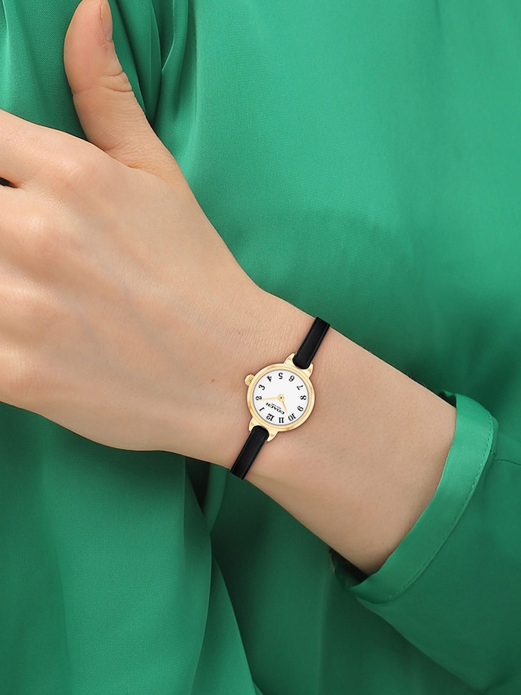 COACH Black Iris Leather Strap Watch - Image 4 of 4