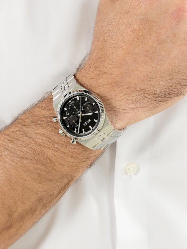 BOSS Silver Tone Candor Prime Chrono Stainless Steel Watch - Image 2 of 5