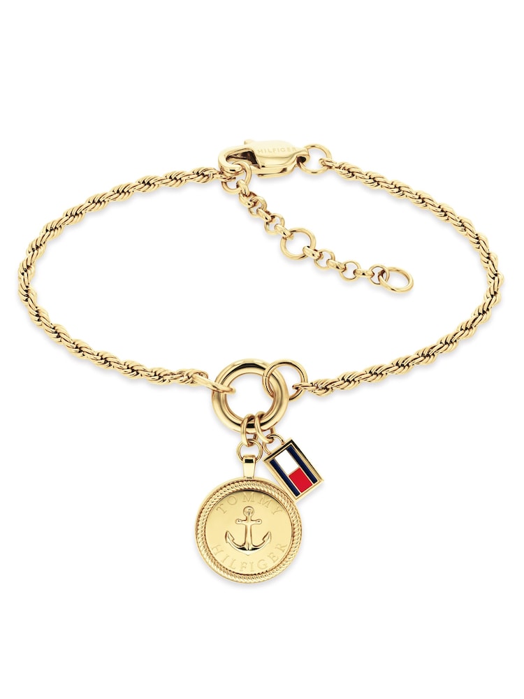 Tommy Hilfiger Gold Plated Nautical Charm  Bracelet - Image 1 of 2