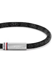 Tommy Hilfiger Black Cord Leather Bracelet - Image 2 of 4