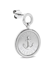 Tommy Hilfiger Silver Tone Nautical Charm Stainless Steel Earrings - Image 2 of 3