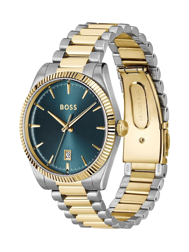 BOSS Gold Cheswick Two Tone Stainless Steel And Gold IP Watch - Image 5 of 5