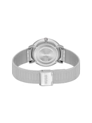 HUGO Silver Tone Style Stainless Steel Mesh Bracelet And Blue Dial Watch - Image 5 of 6