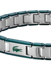 Lacoste Silver Tone Metropole Edge Stainless Steel Link Bracelet - Image 3 of 6