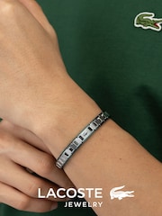Lacoste Silver Tone Metropole Edge Stainless Steel Link Bracelet - Image 5 of 6