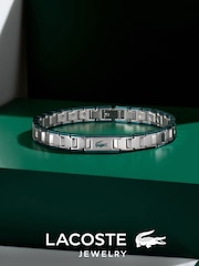 Lacoste Silver Tone Metropole Edge Stainless Steel Link Bracelet - Image 6 of 6