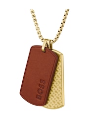 BOSS Gold Tone Devon IP Necklace - Image 6 of 6