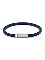 Tommy Hilfiger Black Blue Cord Leather Bracelet - Image 1 of 4