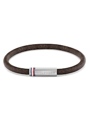 Tommy Hilfiger Brown Cord Leather Bracelet - Image 1 of 4