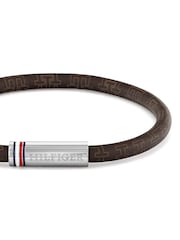 Tommy Hilfiger Brown Cord Leather Bracelet - Image 2 of 4