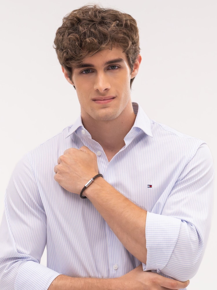 Tommy Hilfiger Brown Cord Leather Bracelet - Image 4 of 4