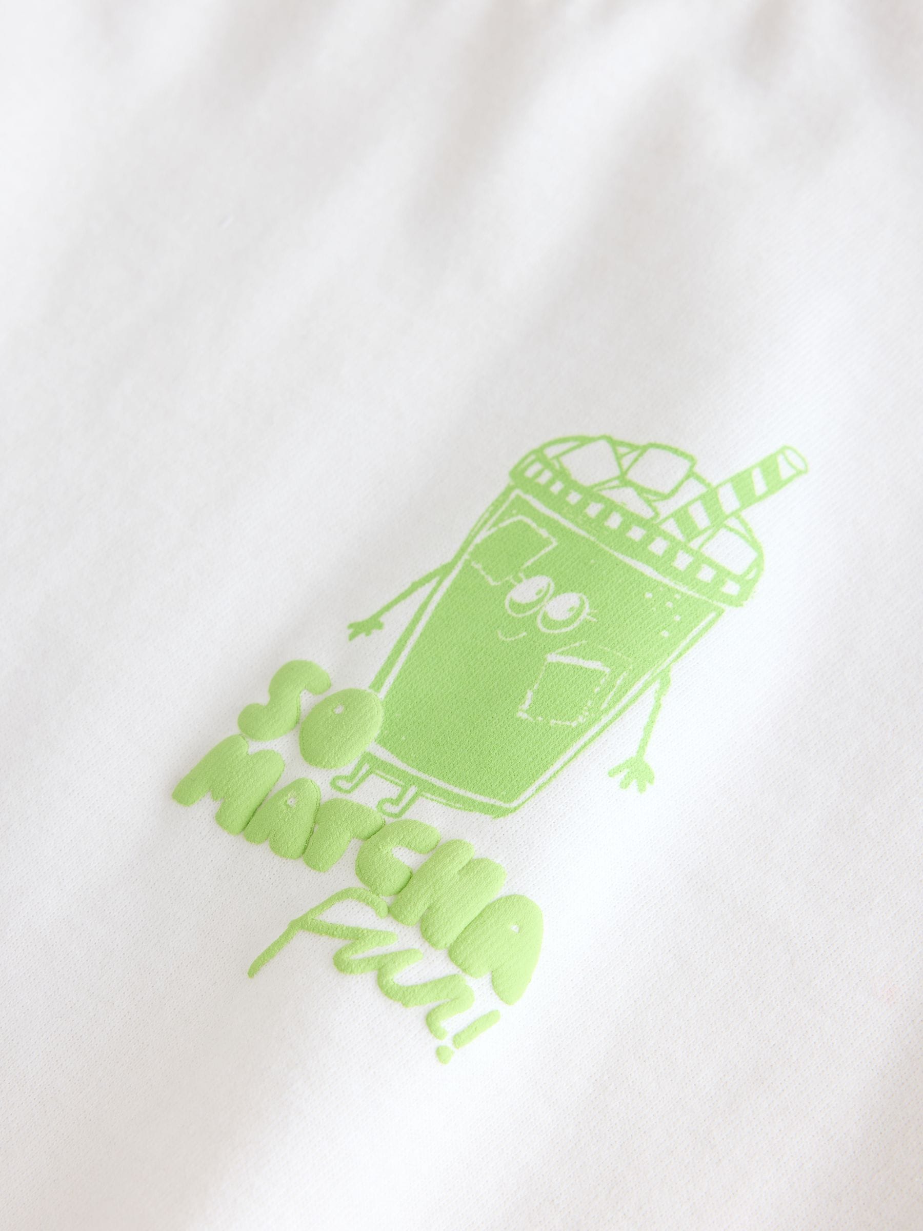 Buy White Matcha Boxy Graphic T-Shirt (3-16yrs) from the Next UK