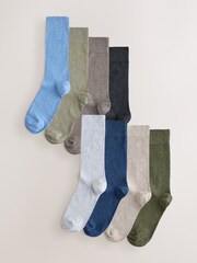 Blue/Green/Grey Marl - Lasting Fresh - Calzini ricamato - Immagine 1 di 12