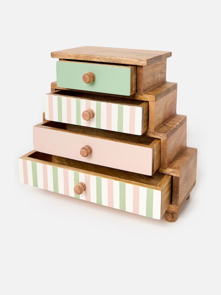 Oliver Bonas Pink Painted Wooden Jewellery Drawers - Image 2 of 6