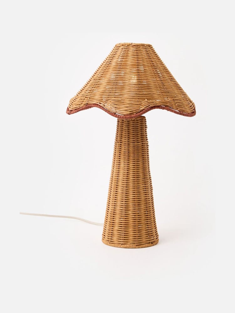 Oliver Bonas Natural Tanca Rattan Desk & Table Lamp - Image 1 of 4