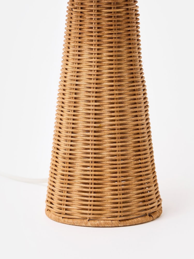 Oliver Bonas Natural Tanca Rattan Desk & Table Lamp - Image 4 of 4