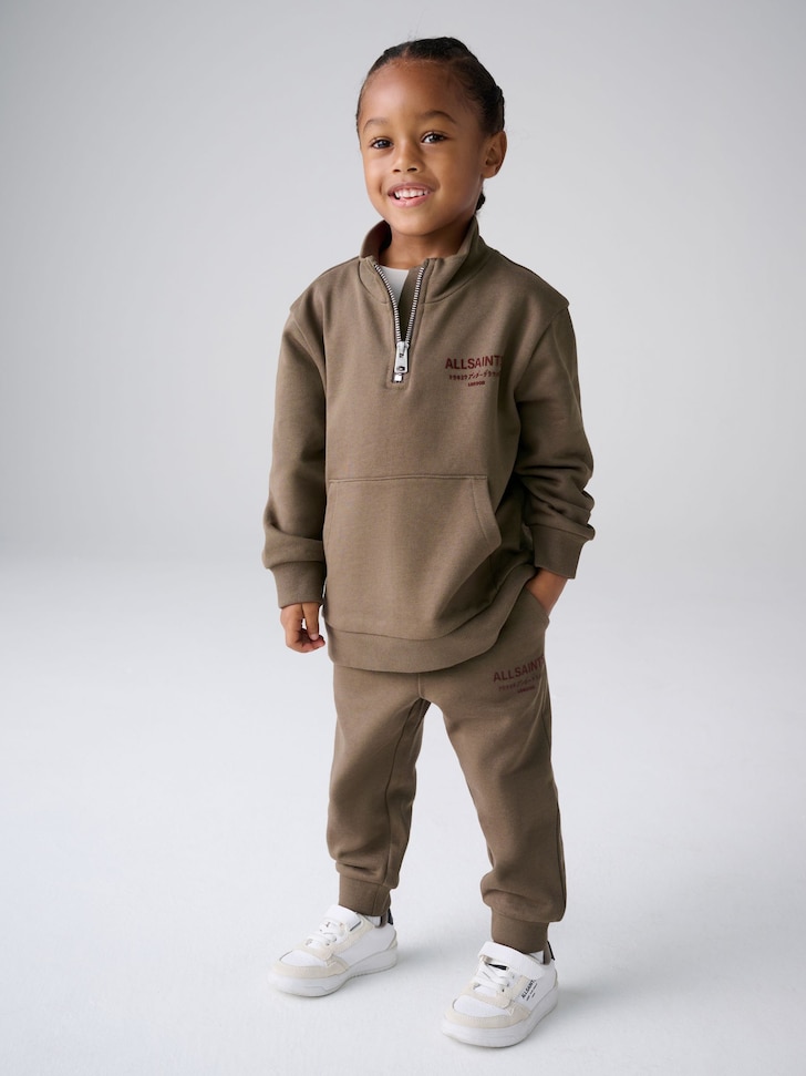 smALLSAINTS Green Underground Funnel Neck Sweater and Joggers Set