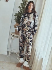 Navy Woodland Cosy Long Sleeve Pyjamas - Image 1 of 9