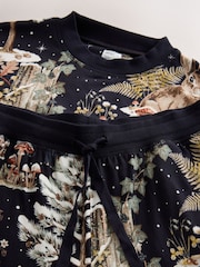 Navy Woodland Cosy Long Sleeve Pyjamas - Image 8 of 9