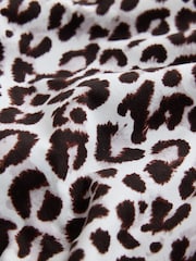 Grey Leopard Print Ski Scene Short Sleeve Pyjamas - Image 10 of 10