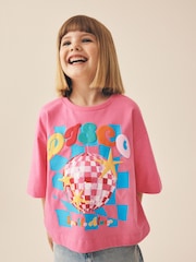 Pink Disco Sequin T-Shirt (3-16yrs) - Image 1 of 4