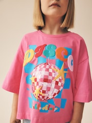 Pink Disco Sequin T-Shirt (3-16yrs) - Image 4 of 4