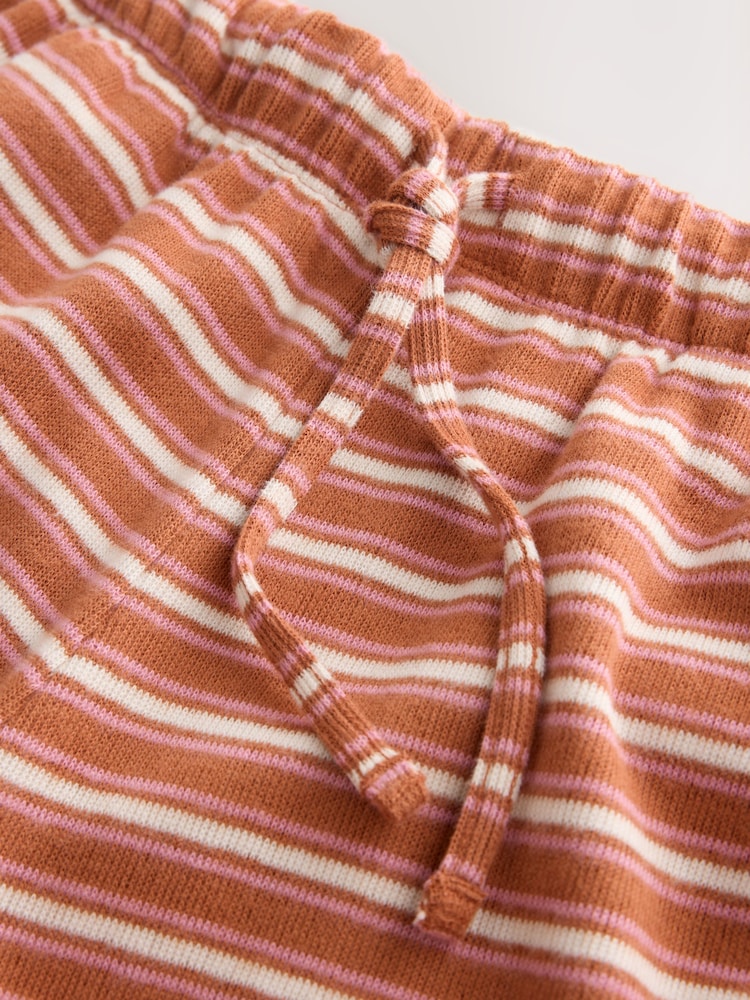 Rust/Pink Long Sleeve Stripe Lounge Set - Image 2 of 2