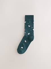 Red/Grey/Navy Space Pattern Socks 5 Pack - Image 2 of 8
