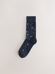 Red/Grey/Navy Space Pattern Socks 5 Pack - Image 3 of 8