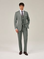 Vert - Tailored Fit - Pantalons de costume Extensible Skopes Caspian - Image 3 de 5