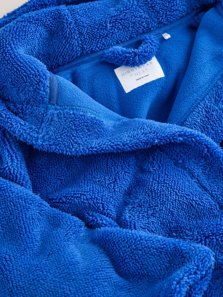 Cobalt Blue Fleece Robe (1.5-16yrs) - Image 4 of 4