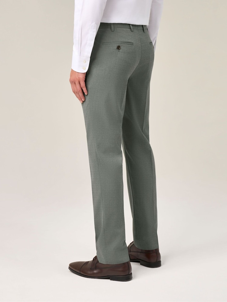 Skopes Green Tapered Fit Caspian Stretch Suit Trousers - Image 2 of 4
