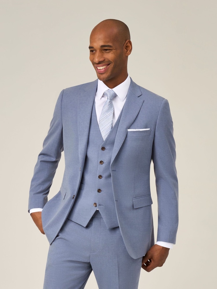 Skopes Blue Slim Fit Caspian Stretch Suit Jacket - Image 1 of 6