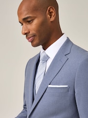 Skopes Blue Slim Fit Caspian Stretch Suit Jacket - Image 4 of 6