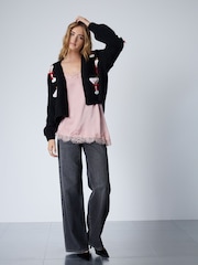 Black 3D Martini Chunky Knit - Cárdigan de Navidad - Imagen 3 de 8