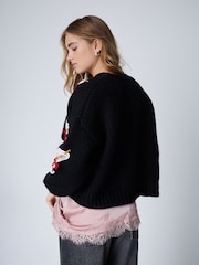 Black 3D Martini Chunky Knit - Cárdigan de Navidad - Imagen 4 de 8